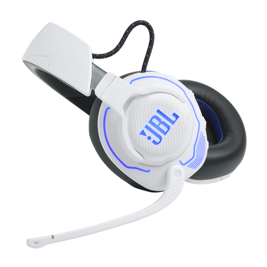 JBL Quantum 910P Console Wireless - White - Wireless over-ear console gaming headset with head tracking-enhanced, Active Noise Cancelling and Bluetooth - Detailshot 3